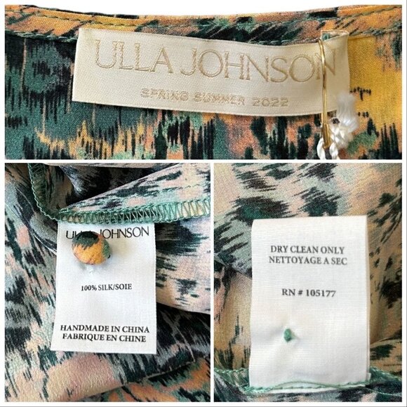 Ulla Johnson Elaine Mini Dress, Begonia Floral Printed, With Belt,‎ Size 8, NWT - Picture 7 of 16